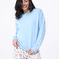 MEL Pullover uni Stiching "lächeln hilft", pink