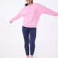 MEL Pullover uni Stiching "lächeln hilft", pink