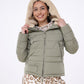 CLU Steppjacke mit Kapuze creme