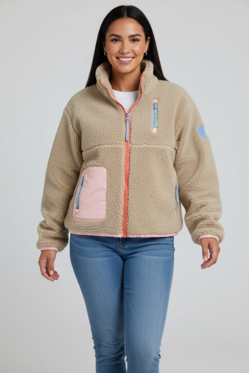 SIA Teddyjacke natur/ peach