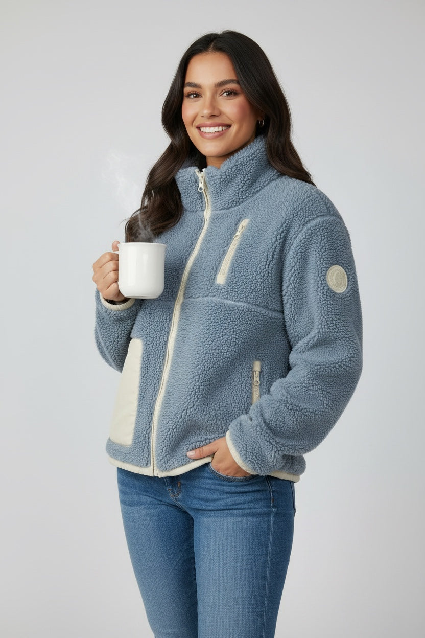 SIA Teddyjacke blue/ moonstruck