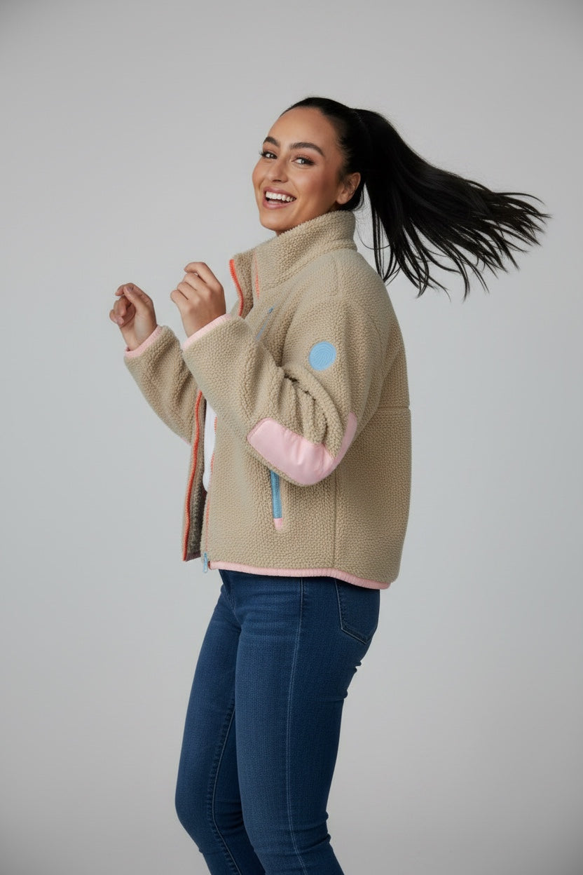 SIA Teddyjacke natur/ peach