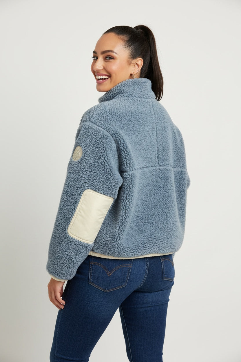SIA Teddyjacke blue/ moonstruck