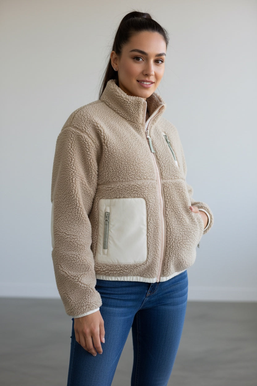 SIA Teddyjacke natur/ cream