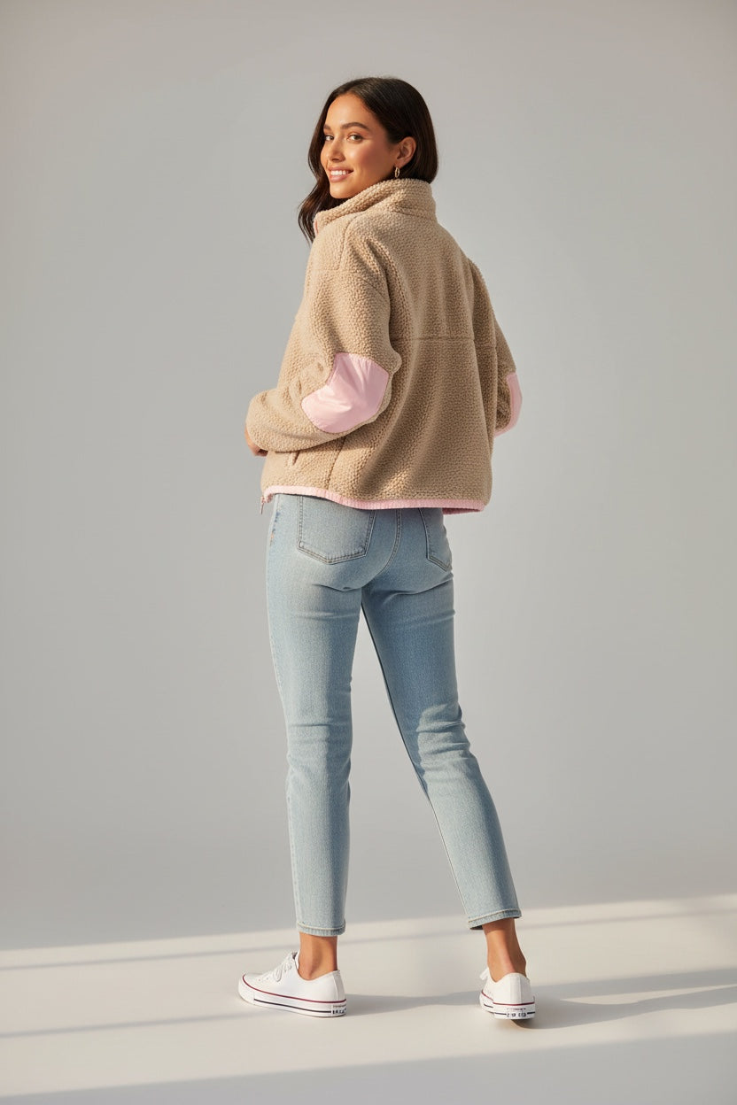 SIA Teddyjacke natur/ peach