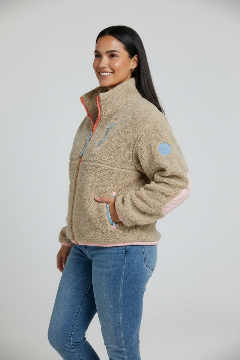 SIA Teddyjacke natur/ peach