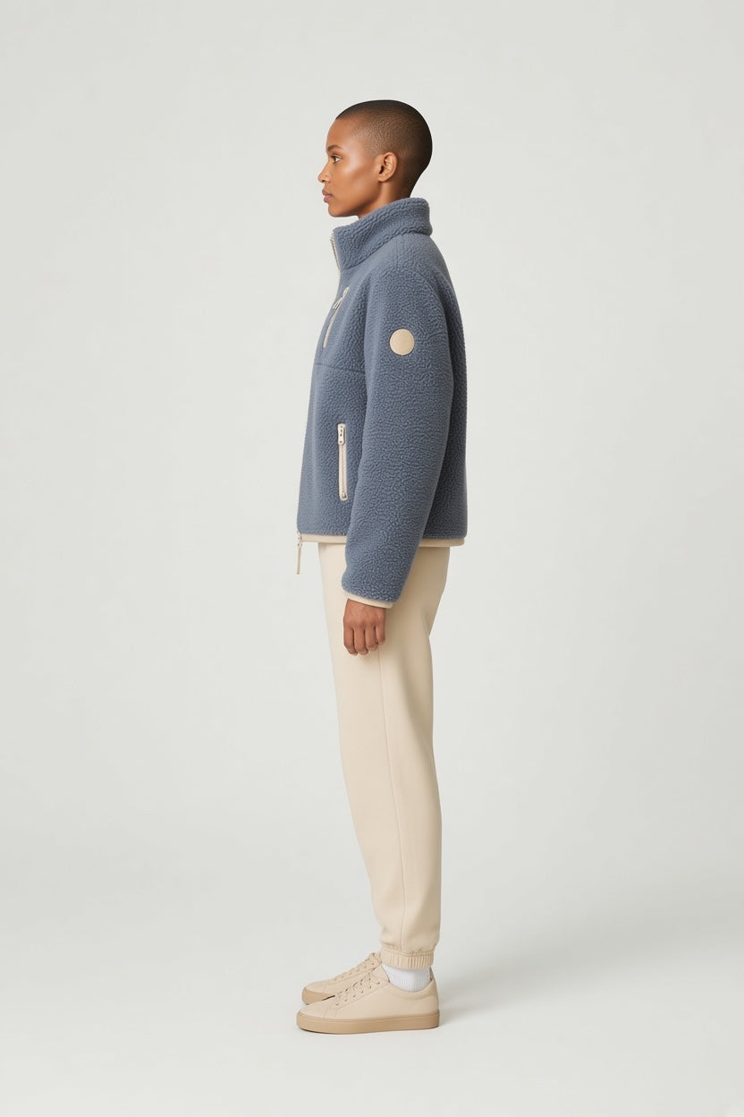 SIA Teddyjacke blue/ moonstruck
