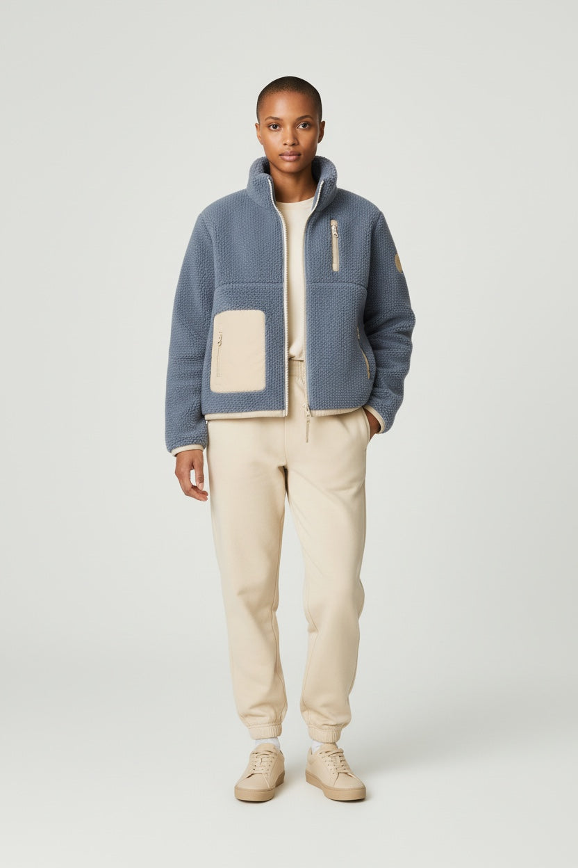 SIA Teddyjacke blue/ moonstruck