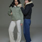 CLU Steppjacke mit Kapuze creme