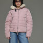 CLU Steppjacke mit Kapuze creme