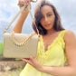 SPLIT Flap Crossbody Kette, light gold