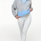 KYA Fleece Jacke light grey/ blue