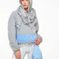 KYA Fleece Jacke light grey/ blue