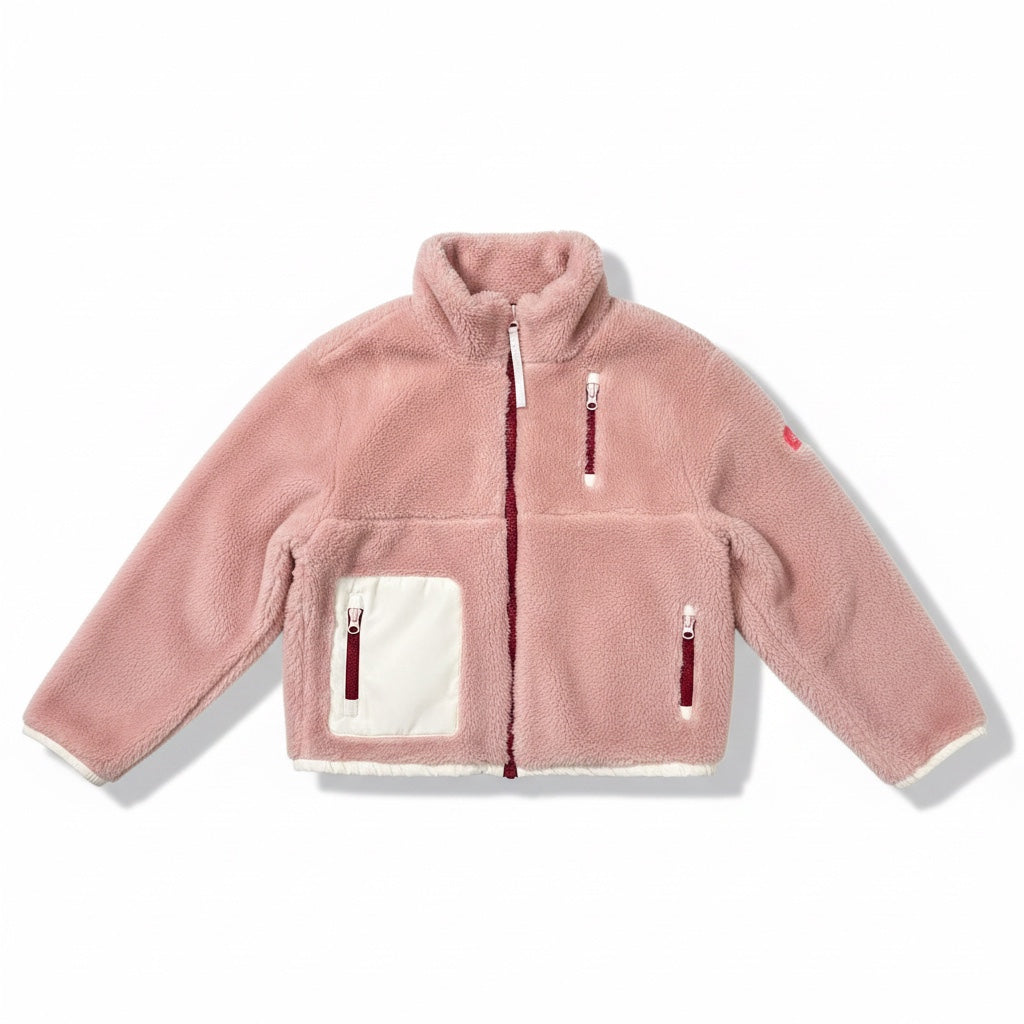 SIVANA flauschige Felljacke (vegan) rose