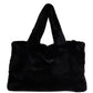 LISS, großer Shopper aus veganem Kuschelfell, olive