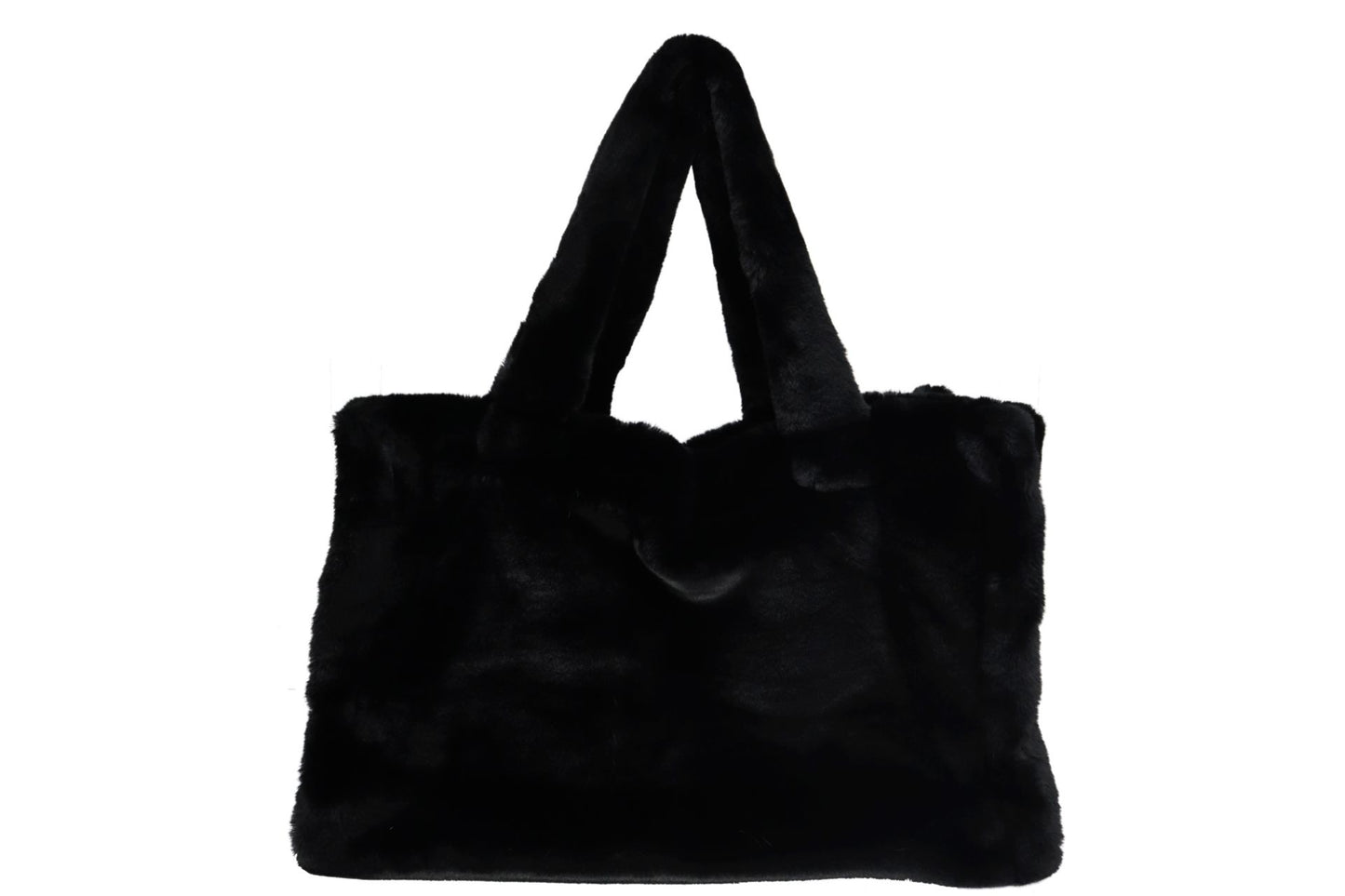LISS, großer Shopper aus veganem Kuschelfell, olive