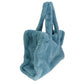 LISS, großer Shopper aus veganem Kuschelfell, olive