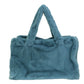 LISS, großer Shopper aus veganem Kuschelfell, olive