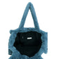 LISS, großer Shopper aus veganem Kuschelfell, olive