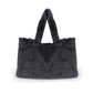 LISS, großer Shopper aus veganem Kuschelfell, olive