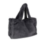LISS, großer Shopper aus veganem Kuschelfell, olive