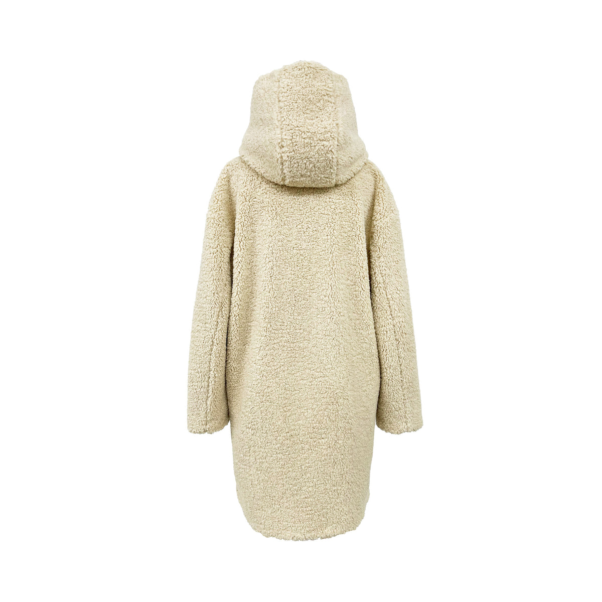 LUV Teddymantel mit Kapuze natural
