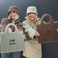 SALIA Teddytasche Flauschtasche Oh LaLa light olive