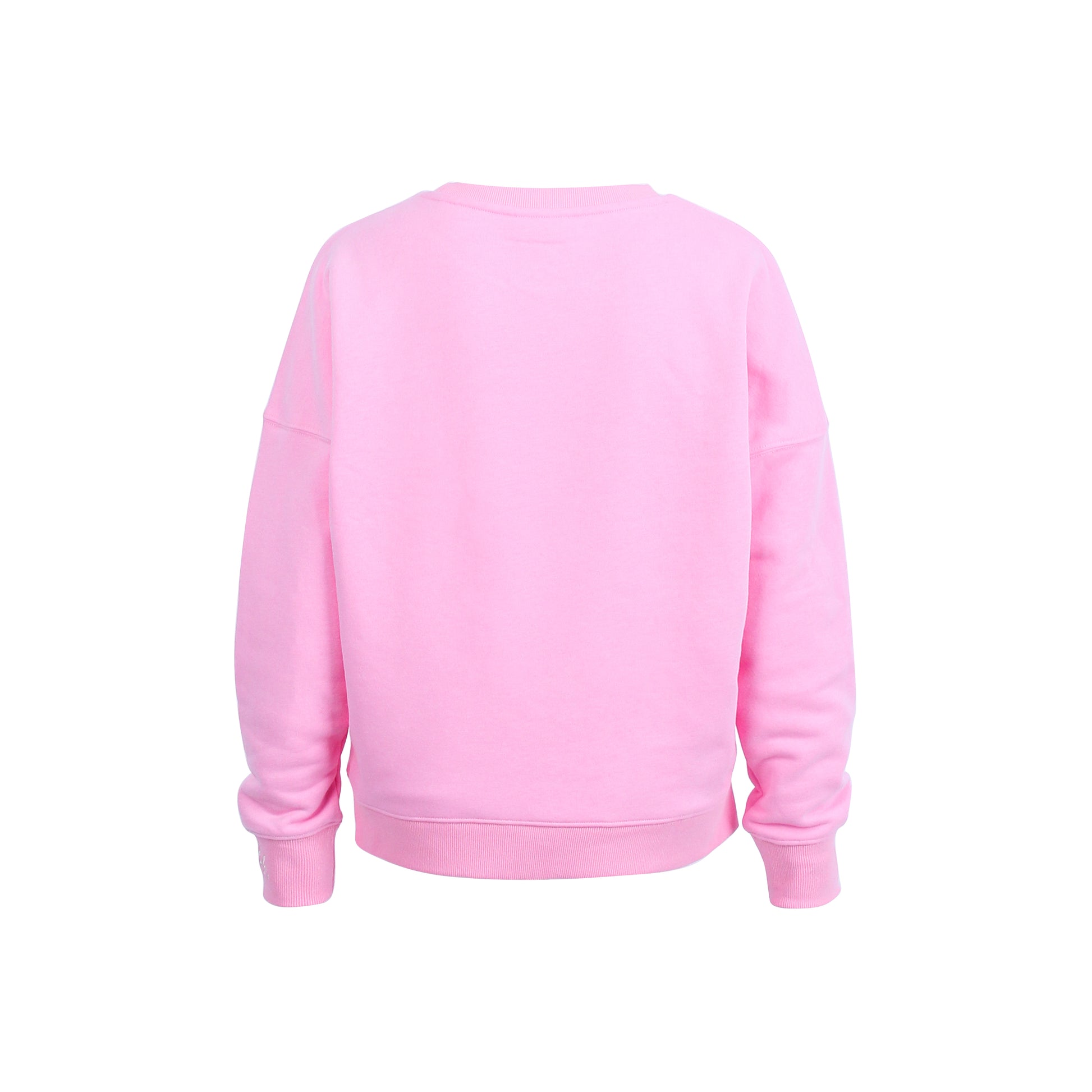 MEL Pullover uni Stiching "lächeln hilft", pink