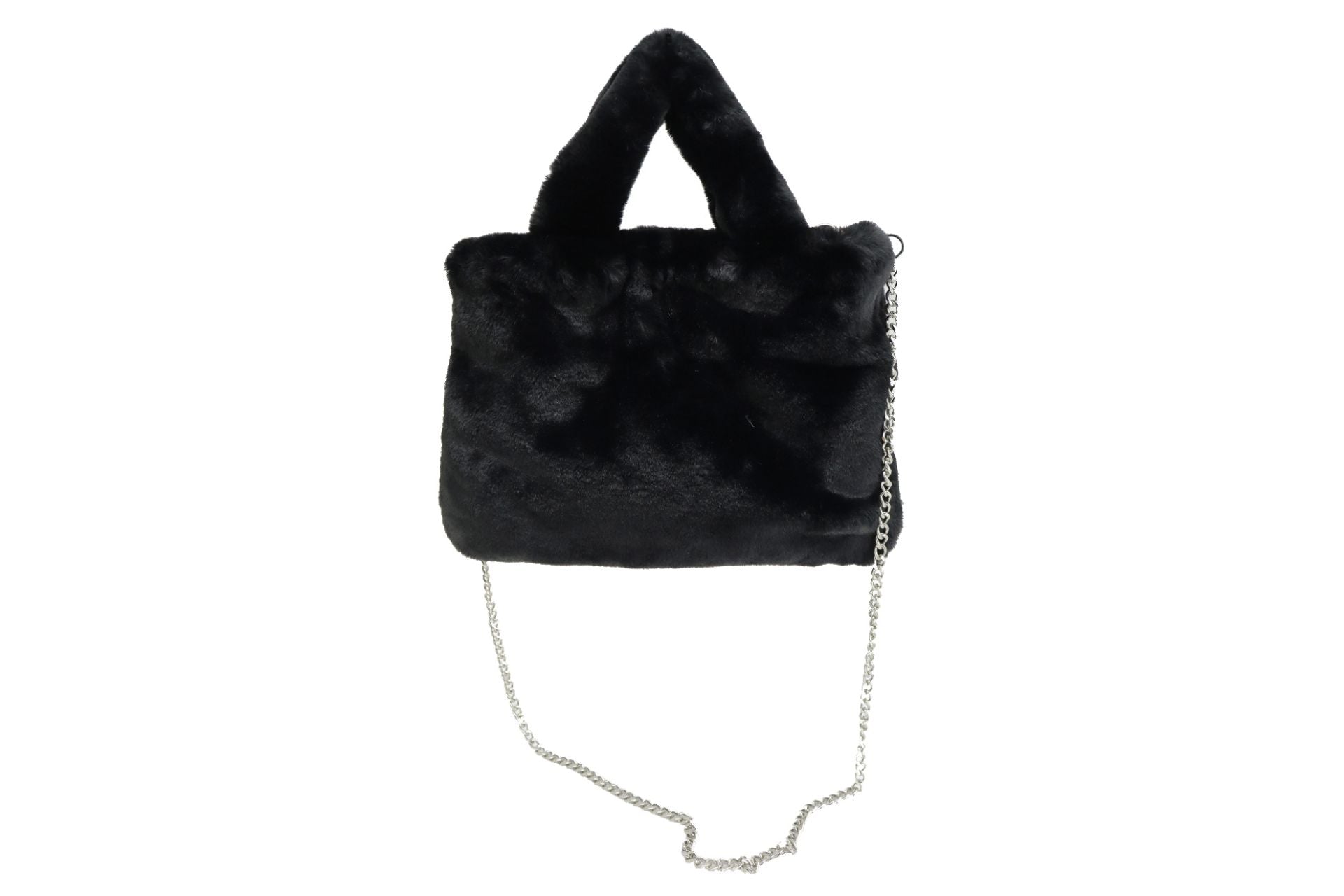 SMILE, gute Laune Tasche aus veganem Kuschelfell