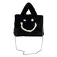 SMILE, gute Laune Tasche aus veganem Kuschelfell