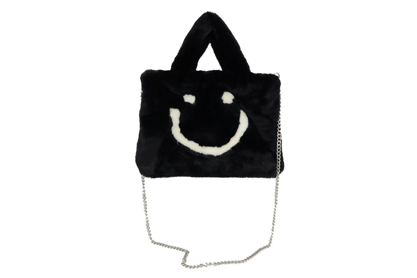 SMILE, gute Laune Tasche aus veganem Kuschelfell