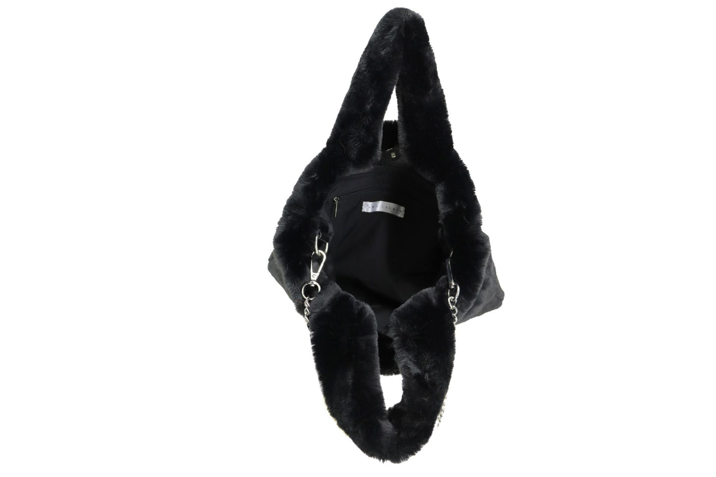 SMILE, gute Laune Tasche aus veganem Kuschelfell
