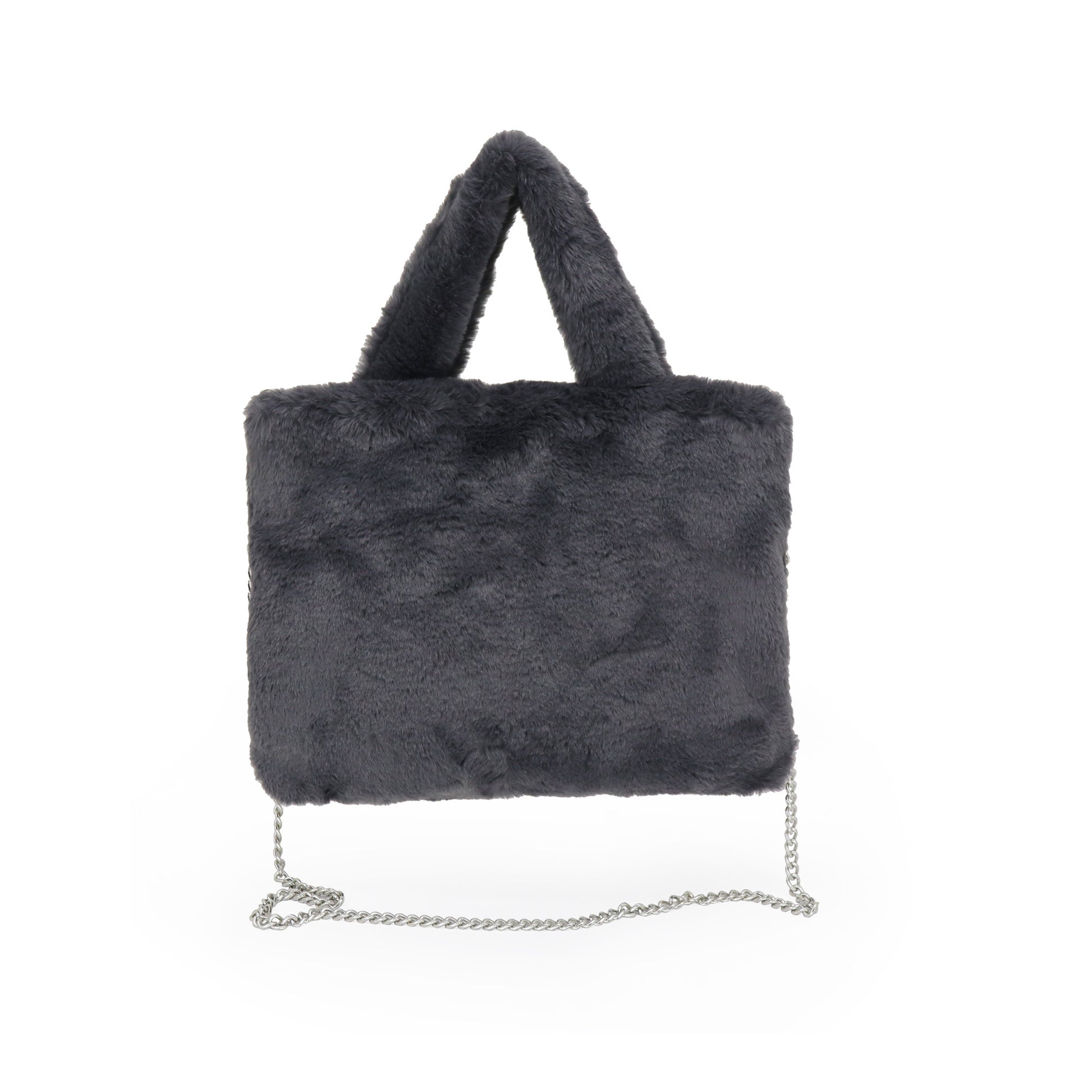 SMILE, gute Laune Tasche aus veganem Kuschelfell