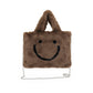 SMILE, gute Laune Tasche aus veganem Kuschelfell