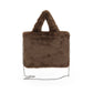 SMILE, gute Laune Tasche aus veganem Kuschelfell