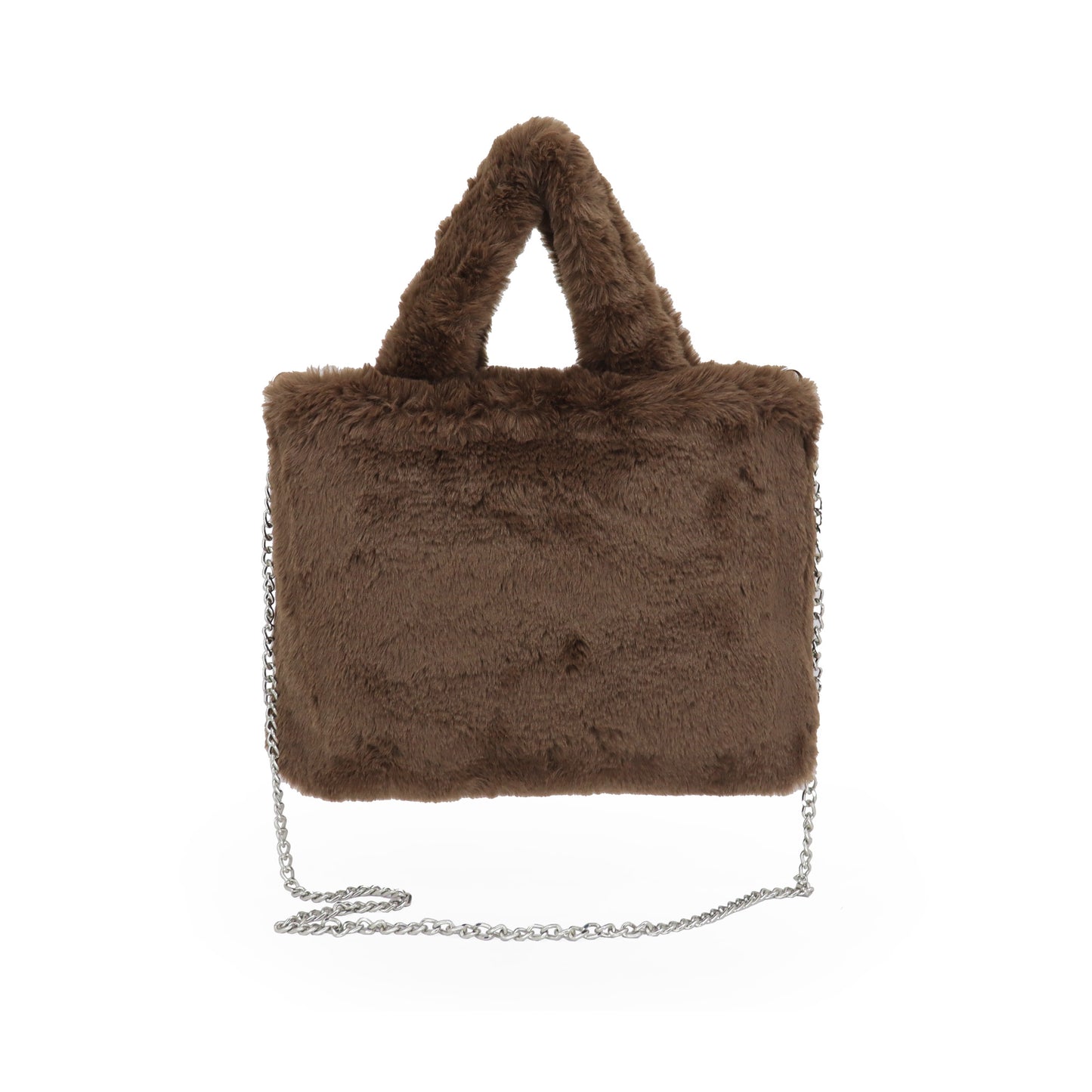 SMILE, gute Laune Tasche aus veganem Kuschelfell