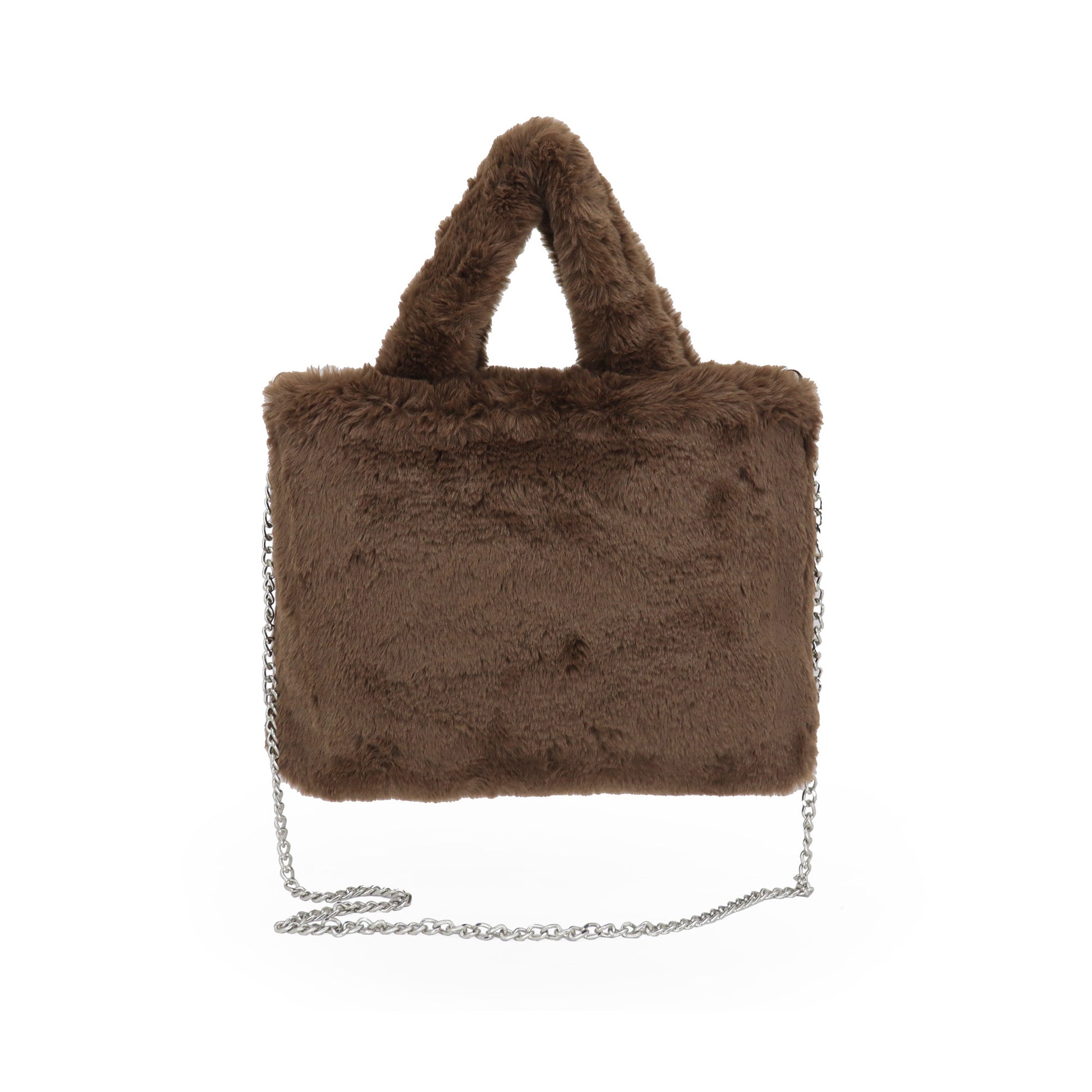 SMILE, gute Laune Tasche aus veganem Kuschelfell
