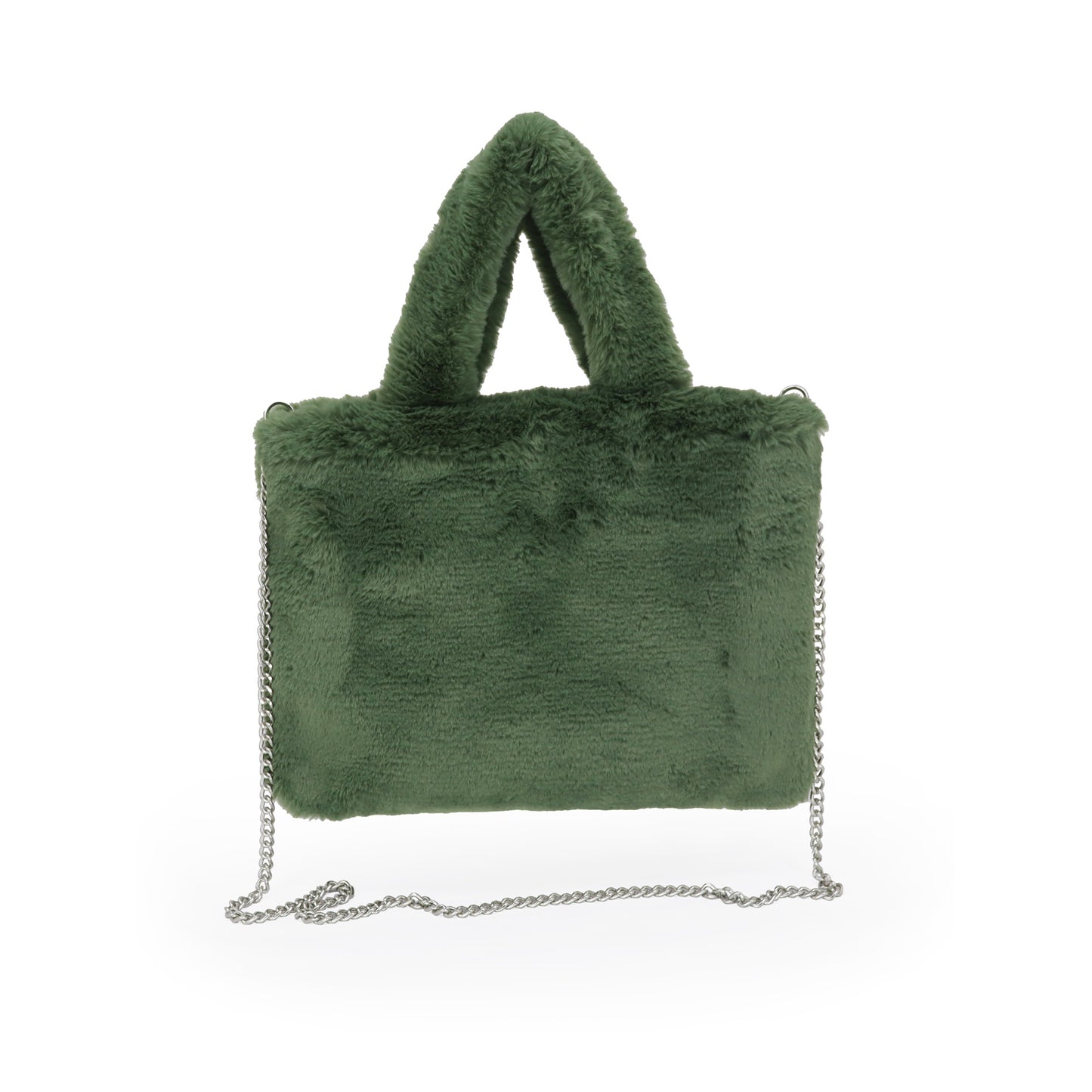 SMILE, gute Laune Tasche aus veganem Kuschelfell