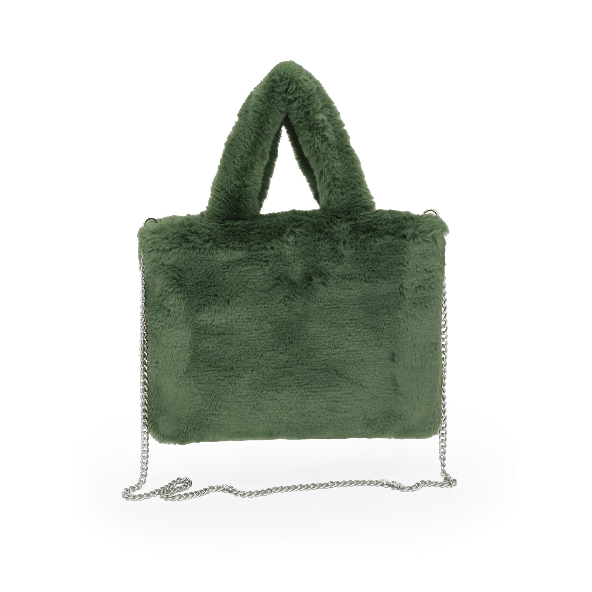 SMILE, gute Laune Tasche aus veganem Kuschelfell