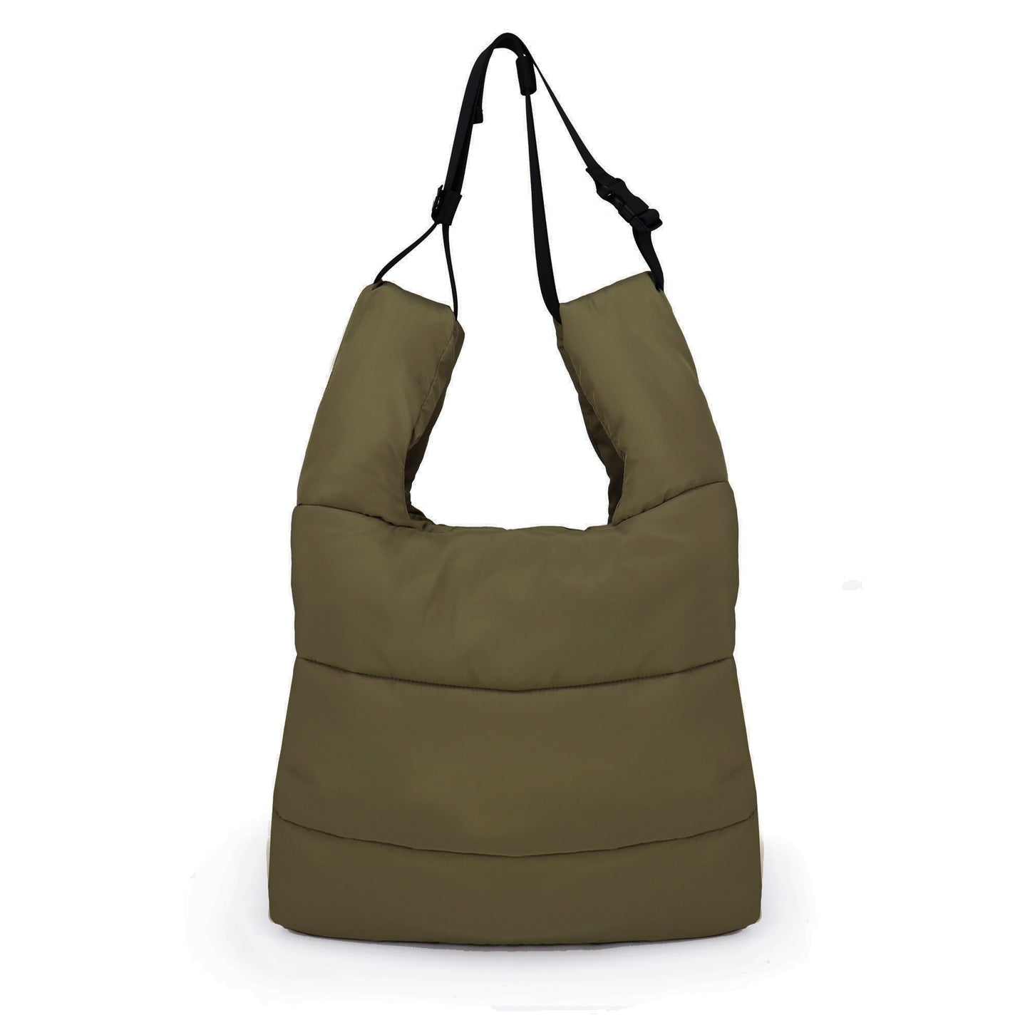 ZURI große puffy crossbody Nylonbeutel black