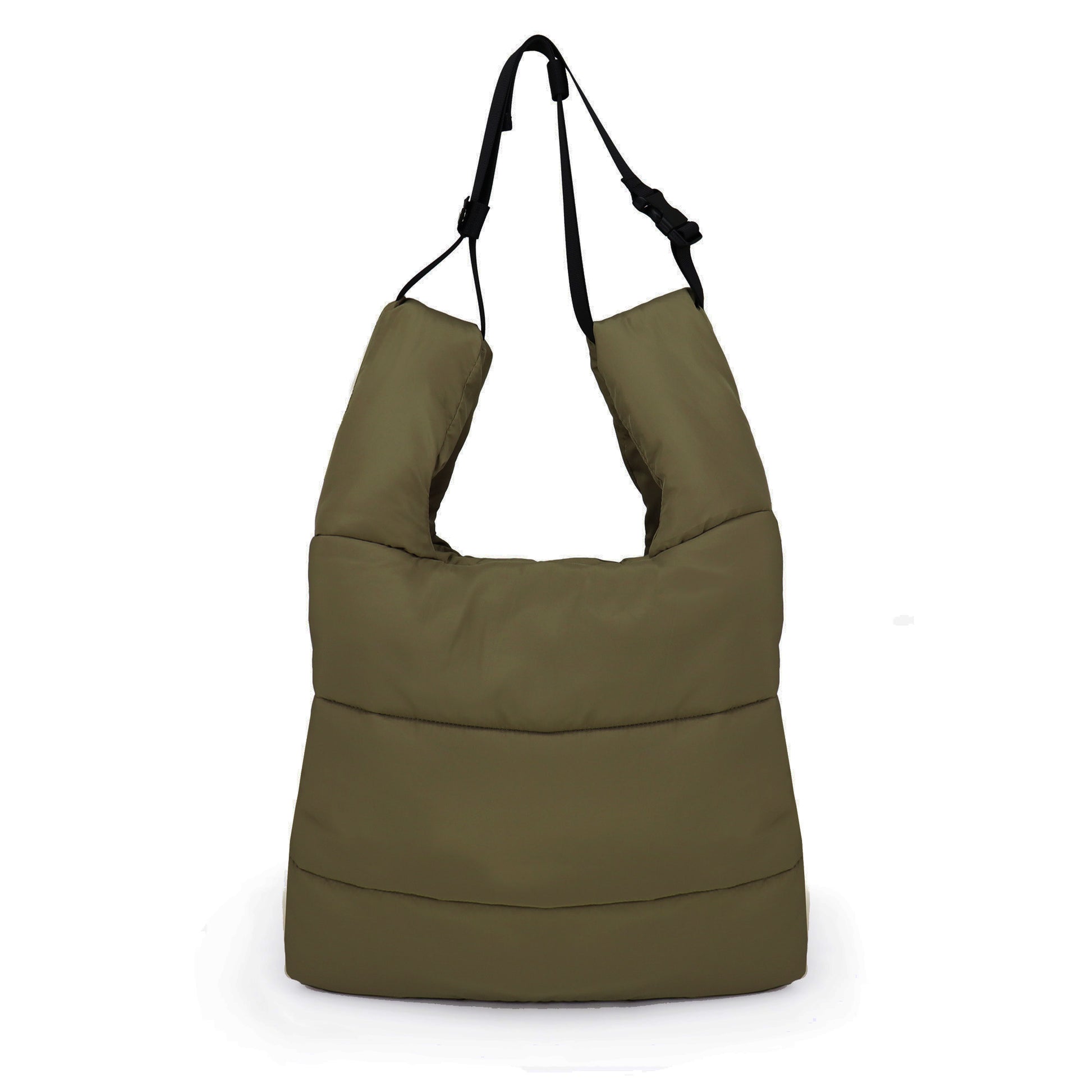 ZURI große puffy crossbody Nylonbeutel black
