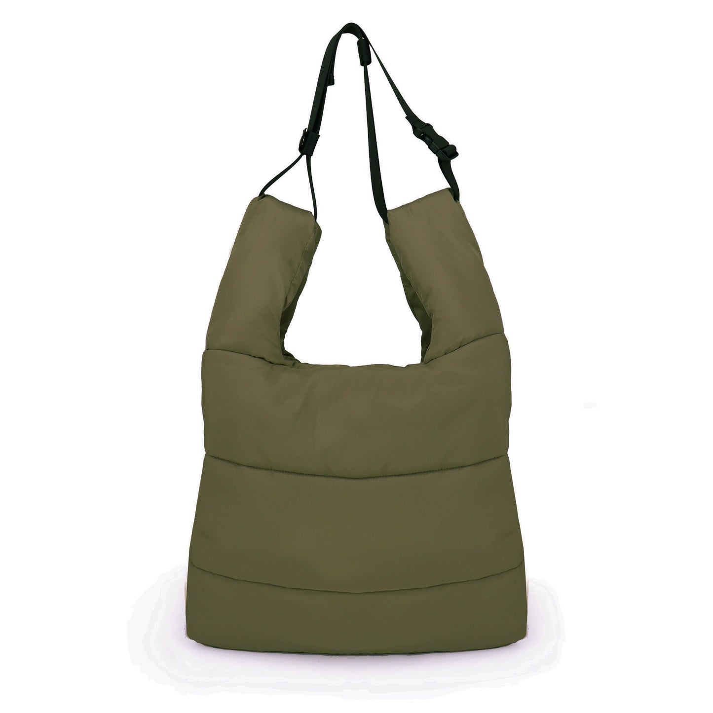 ZURI große puffy crossbody Nylonbeutel black