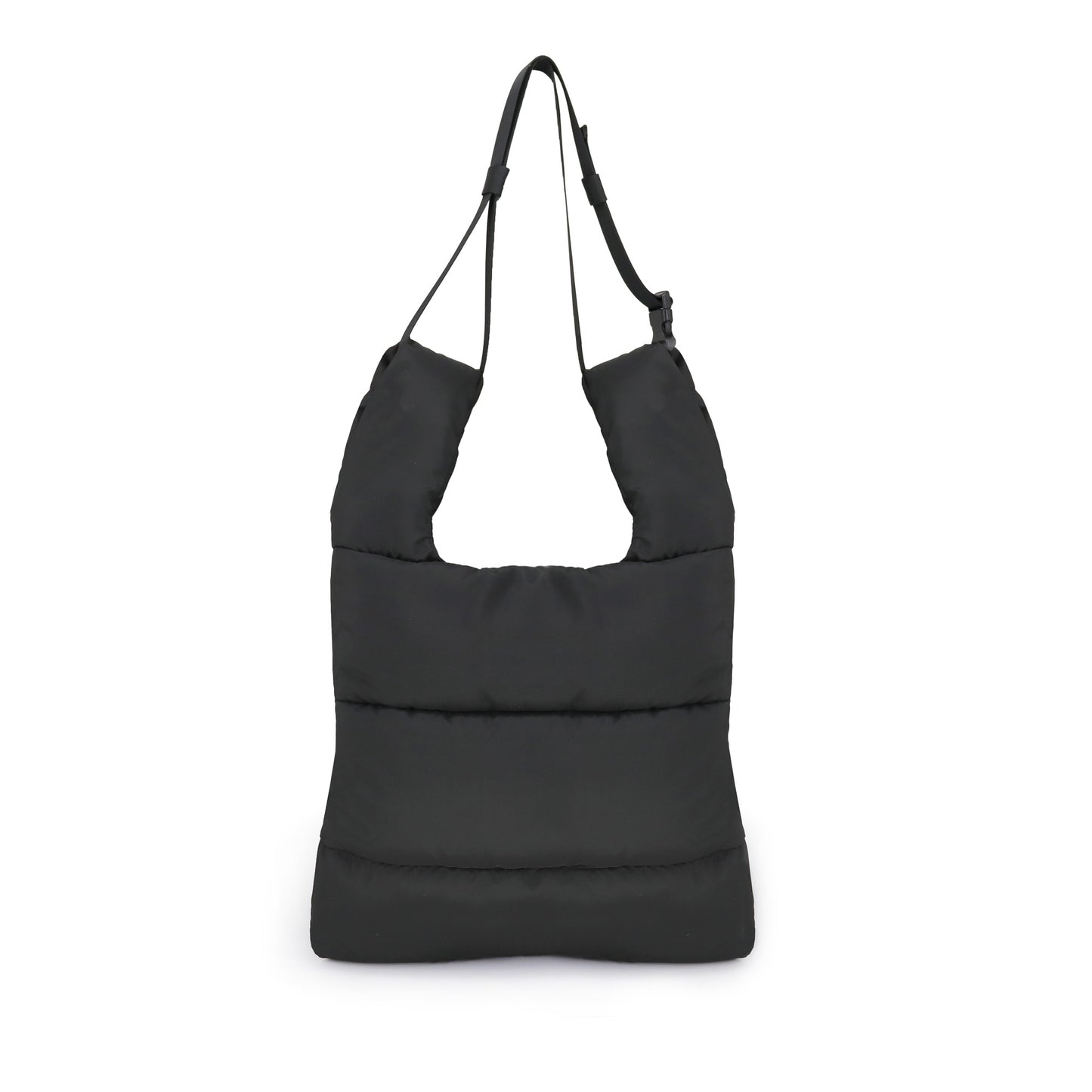 ZURI große puffy crossbody Nylonbeutel black
