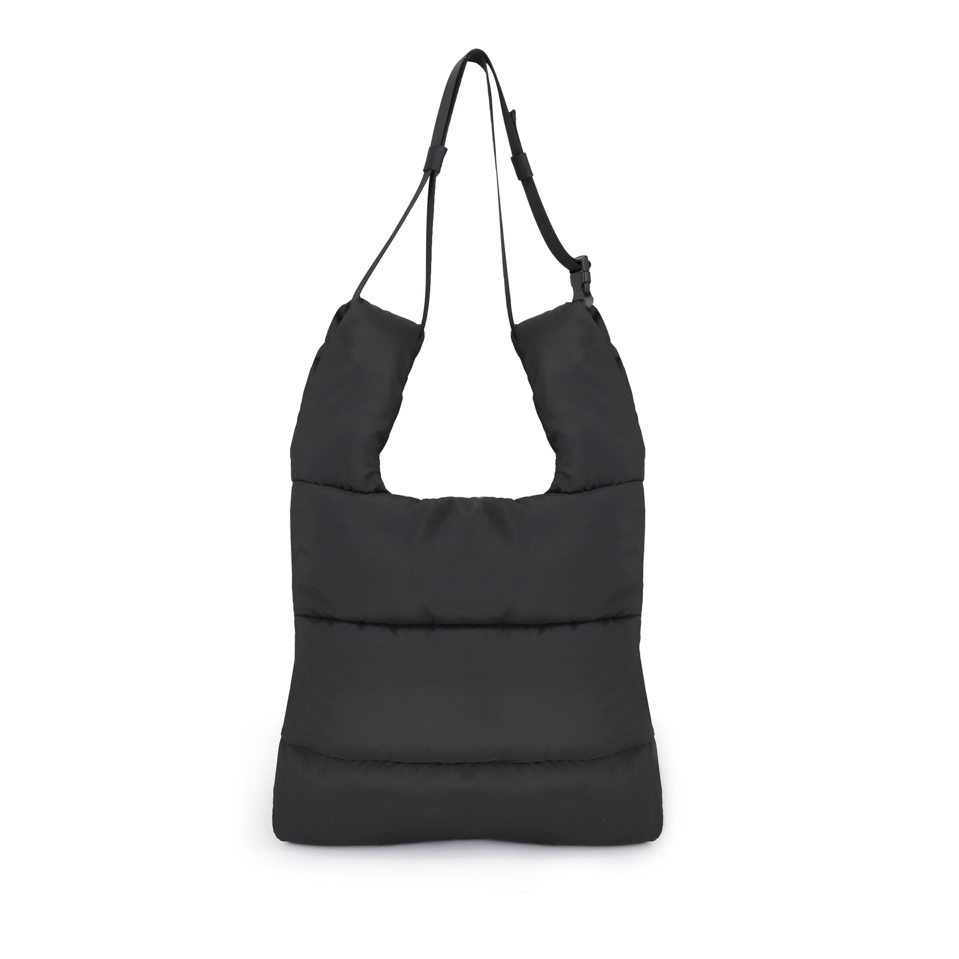 ZURI große puffy crossbody Nylonbeutel black
