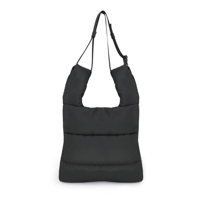 ZURI große puffy crossbody Nylonbeutel black