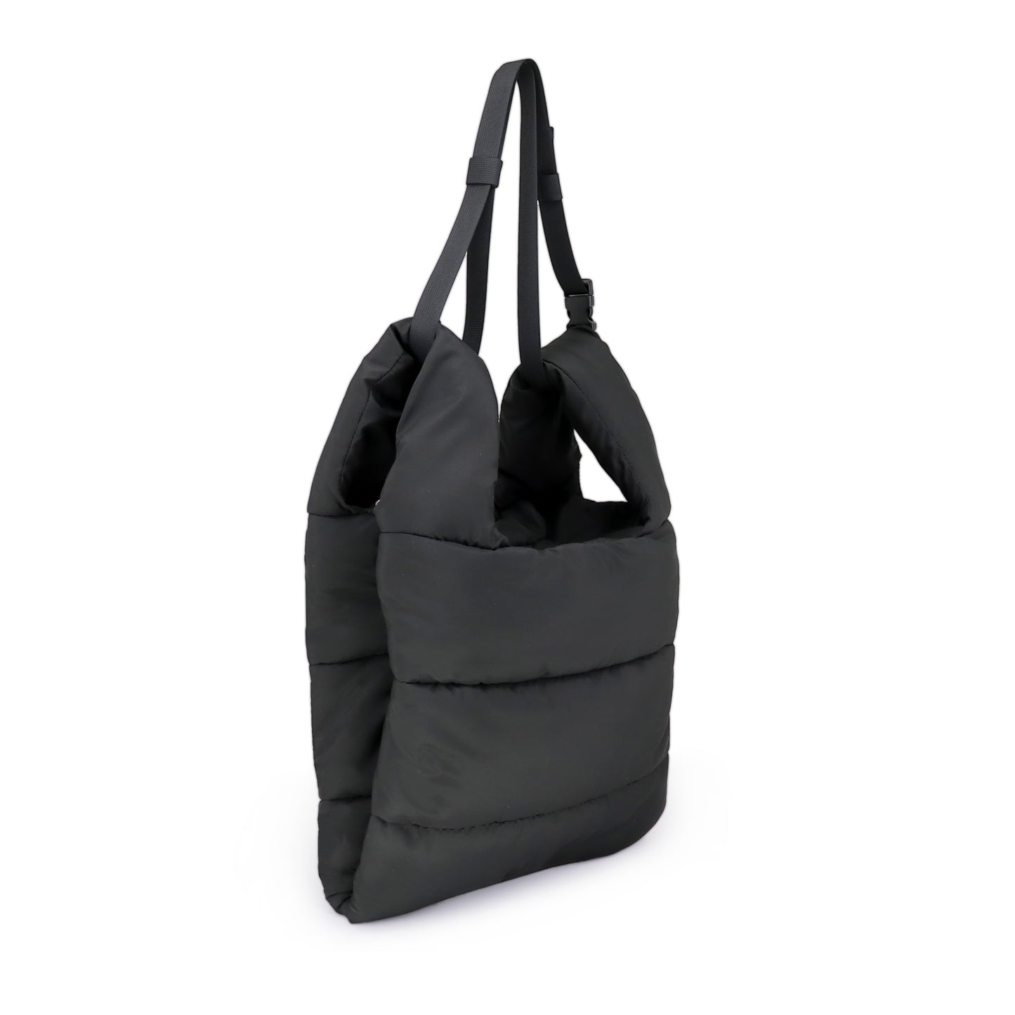 ZURI große puffy crossbody Nylonbeutel black