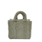 ZWENA kleine Teddytasche Totebag SMILE light olive