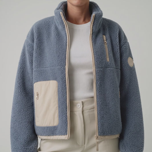 SIA Teddyjacke blue/ moonstruck