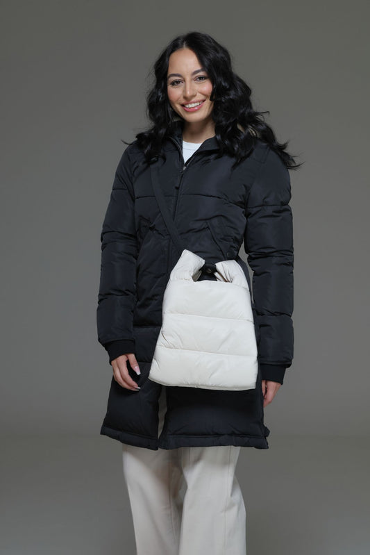TAMIKA kleiner puffy crossbody Nylonbeutel black
