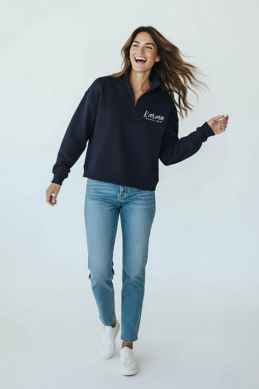 ANA Half-Zip Pullover "Karma regelt das"